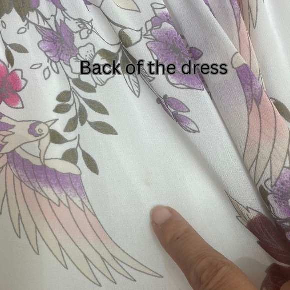 Torrid Womens Halter Keyhole Neck Floral Midi Chiffon Dress Romantic Sz 0 - Picture 8 of 9